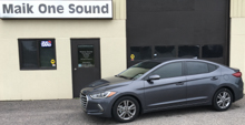 2017 Hyundai Elantra with professional window tint in North Bay